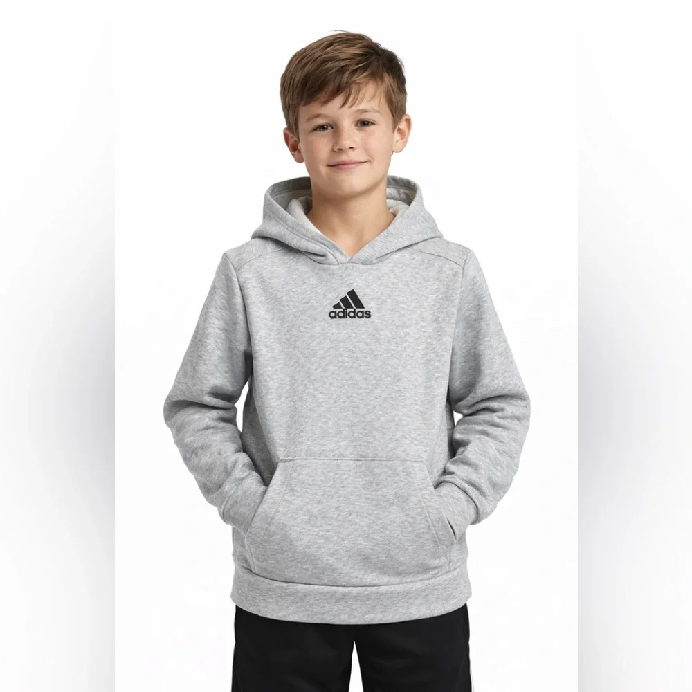 Adidas Kids Light Gray Hoodie